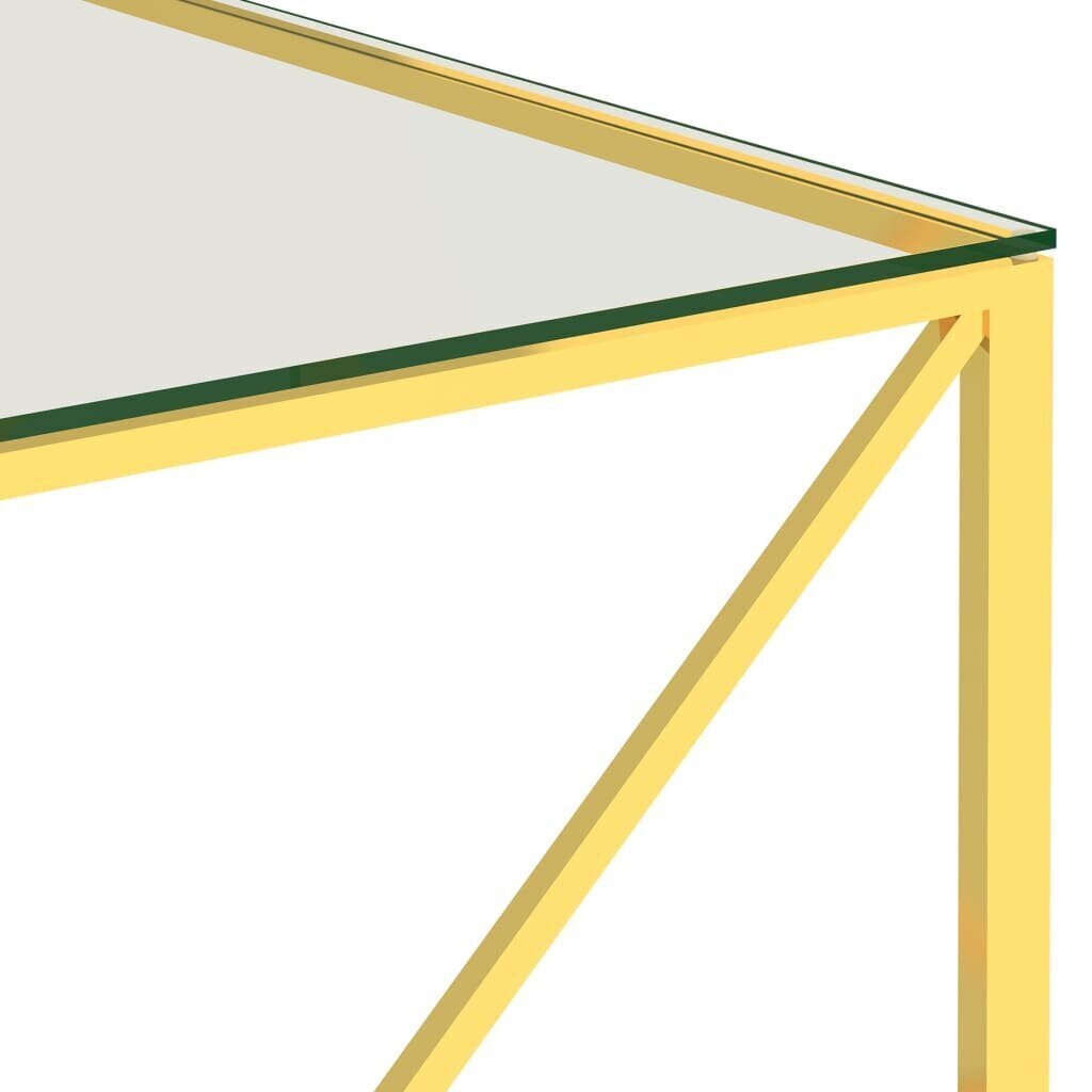Kafijas galdiņš, 55x55x55 cm, zelta krāsā cena un informācija | Žurnālgaldiņi | 220.lv