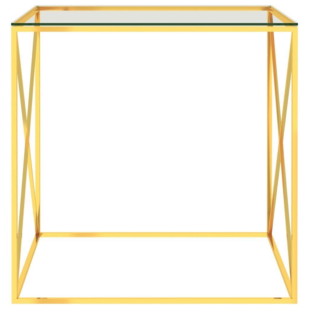 Kafijas galdiņš, 55x55x55 cm, zelta krāsā цена и информация | Žurnālgaldiņi | 220.lv