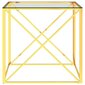 Kafijas galdiņš, 55x55x55 cm, zelta krāsā cena un informācija | Žurnālgaldiņi | 220.lv