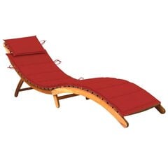 Dārza sauļošanās krēsls ar matraci, brūns цена и информация | Шезлонги | 220.lv