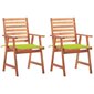 Āra ēdamkrēsli ar spilveniem, 2 gab. cena un informācija | Dārza krēsli | 220.lv