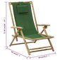 Atpūtas krēsls, zaļš cena un informācija | Dārza krēsli | 220.lv