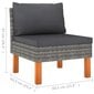 Dīvāna komplekts, 3 gab., pelēks цена и информация | Dārza krēsli | 220.lv
