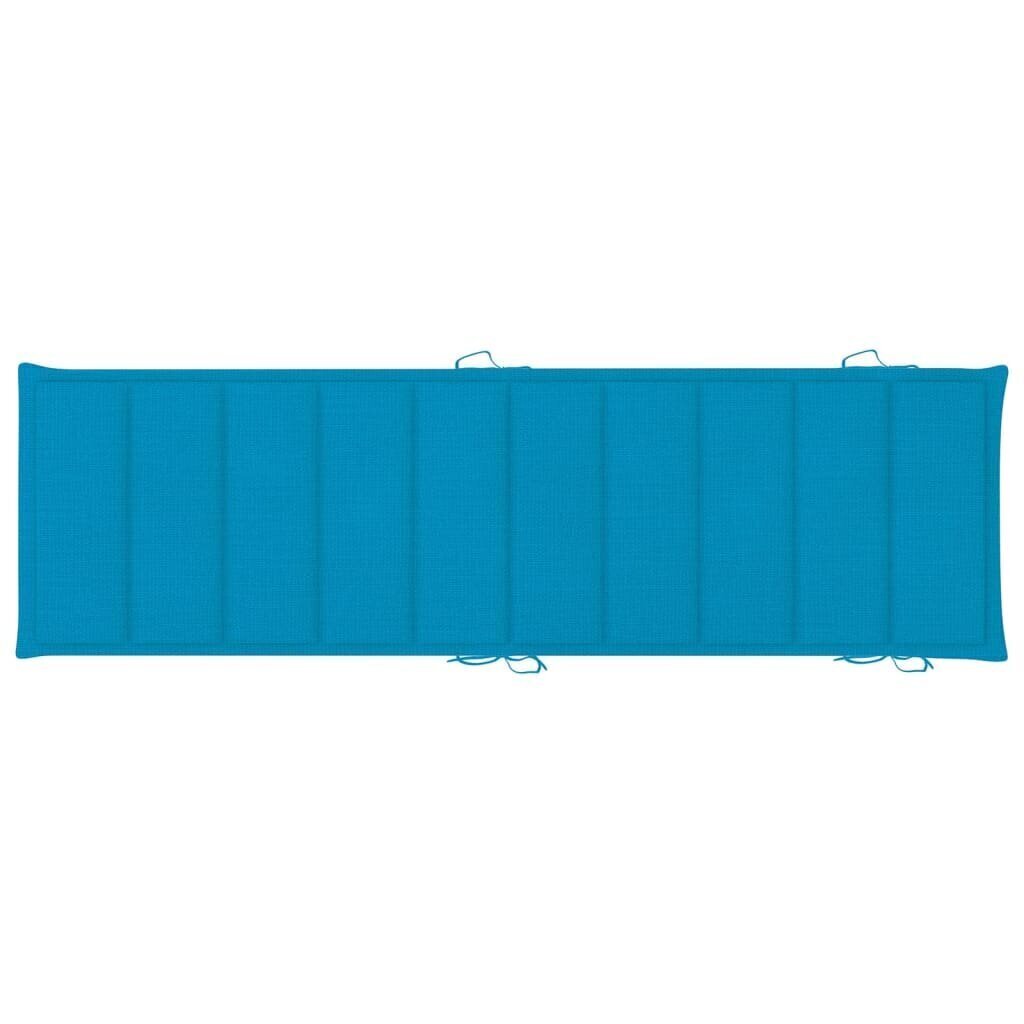Sauļošanās krēsla matracis, 186x58x4 cm, zils cena un informācija | Krēslu paliktņi | 220.lv