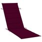 Sauļošanās krēsla matracis, 186x58x4 cm, sarkans cena un informācija | Krēslu paliktņi | 220.lv