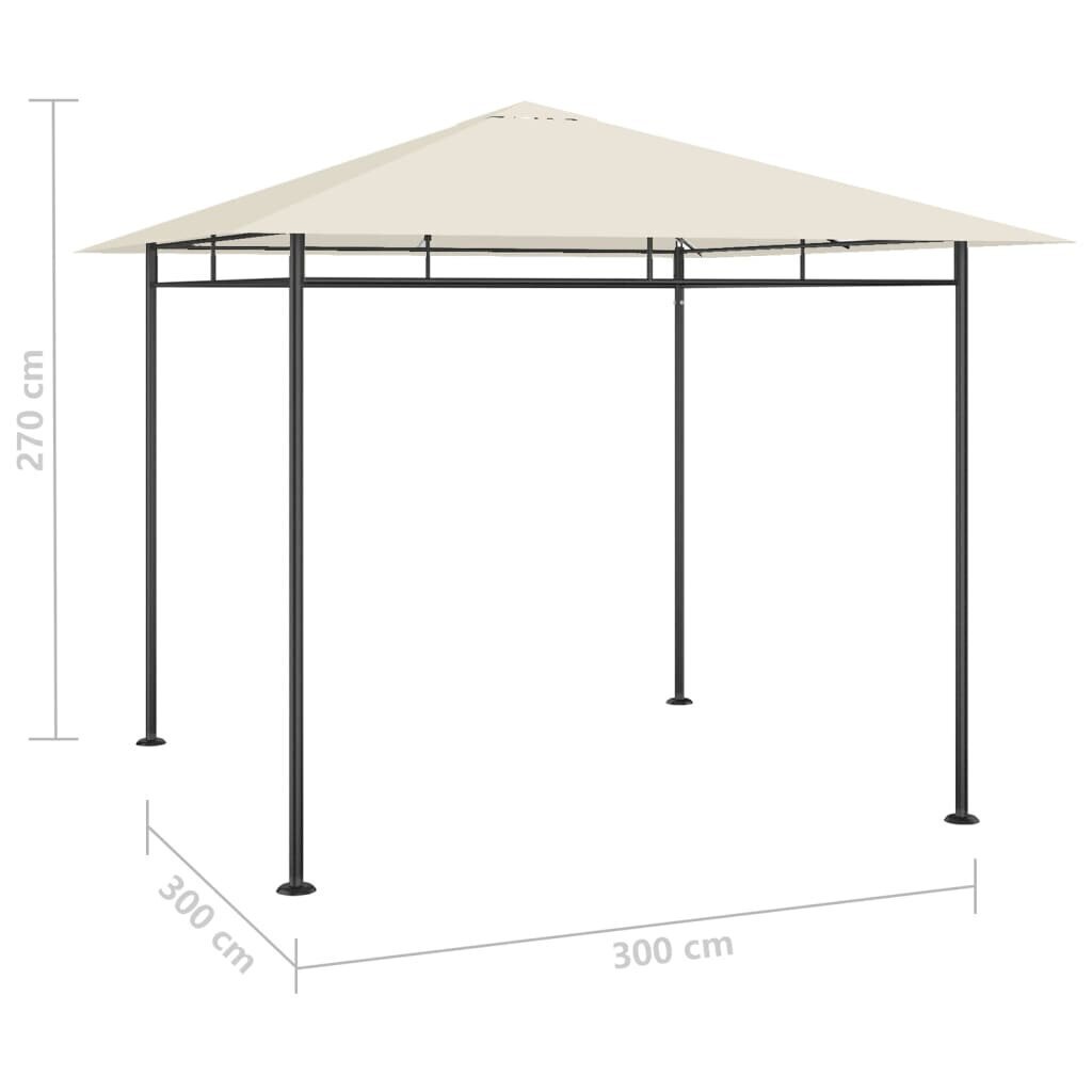 Dārza nojume, 3x3x2,7 m, brūna cena un informācija | Dārza nojumes un lapenes | 220.lv