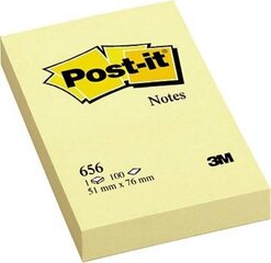 Līmlapiņas POST-IT, 51x76 mm, 100 lapiņas, dzeltenas cena un informācija | Burtnīcas un papīra preces | 220.lv