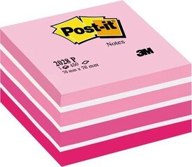 Līmlapiņu kubs POST-IT Pink pastel, 76x76 mm, 450 lapiņas cena un informācija | Burtnīcas un papīra preces | 220.lv