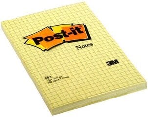 Piezīmju līmlapiņas POST-IT Notes, 102x152 mm, 100 lapiņas, rūtiņu цена и информация | Тетради и бумажные товары | 220.lv