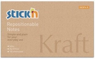 Līmlapiņas STICK´N Kraft, 76x127 mm, 100 lapiņas цена и информация | Тетради и бумажные товары | 220.lv