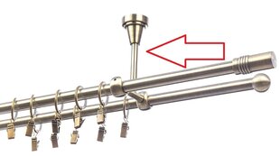 Потолочный металлический держатель карниза, 16 мм+16 мм цена и информация | Карнизы | 220.lv