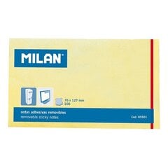Līmlapiņas MILAN, 76 x 127 mm, 100 lapiņas, dzeltenas cena un informācija | Burtnīcas un papīra preces | 220.lv