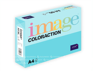 Krāsainais papīrs IMAGE COLORACTION, 80 g/m2, A4, 500 lapas, ūdens zils (Aqua Marine) cena un informācija | Burtnīcas un papīra preces | 220.lv