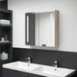 Vannas istabas skapis ar spoguli un LED, 62x14x60 cm cena un informācija | Vannas istabas skapīši | 220.lv