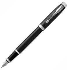 Pildspalva ar spalvu PARKER IM, melns lakots korpuss ar sudraba krāsas detaļām cena un informācija | Rakstāmpiederumi | 220.lv