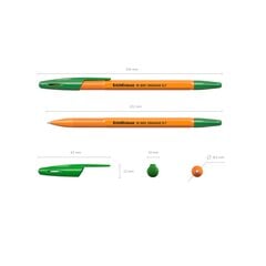 Lodīšu pildspalva ERICH KRAUSE R-301 Orange, 0.7 mm, zaļa цена и информация | Письменные принадлежности | 220.lv