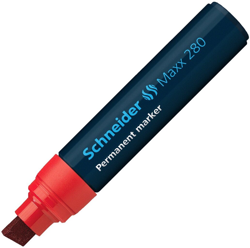 Permanents marķieris SCHNEIDER Maxx 280, platas formas galviņa, 4-12 mm, sarkans цена и информация | Rakstāmpiederumi | 220.lv