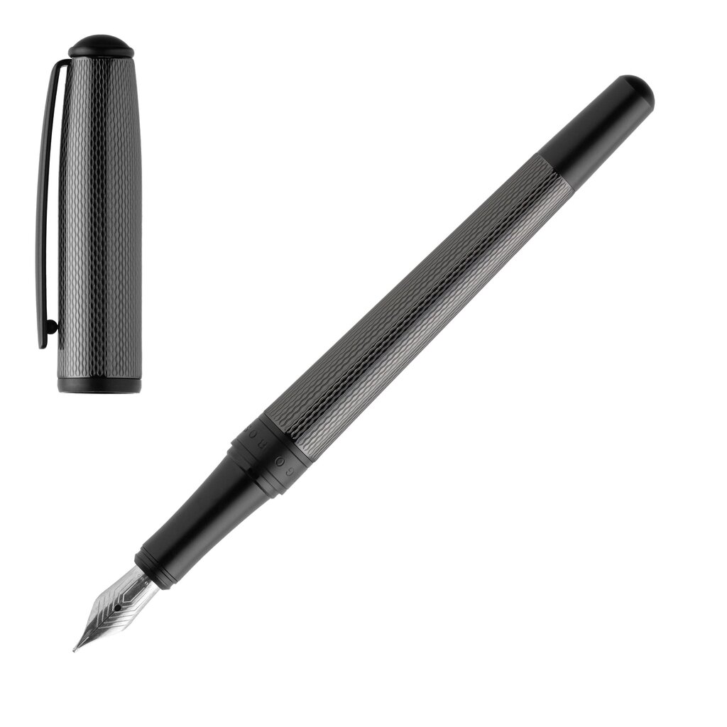 Pildspalva ar spalvu Hugo Boss, pelēka - melna цена и информация | Rakstāmpiederumi | 220.lv