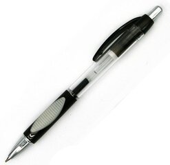 Automātiska gela pildspalva, 0.7 mm, melna цена и информация | Письменные принадлежности | 220.lv