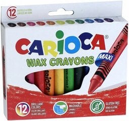 Восковые карандаши утолщенные Carioca, Junbo, 12 цветов цена и информация | Принадлежности для рисования, лепки | 220.lv