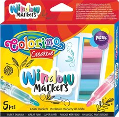 Krītiņi zīmēšanai uz stikla COLORINO, 5 krāsas цена и информация | Colorino Товары для детей и младенцев | 220.lv