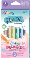 Spīdīgi flomāsteri COLORINO Pastel, 6 krāsas cena un informācija | Colorino Rotaļlietas, bērnu preces | 220.lv