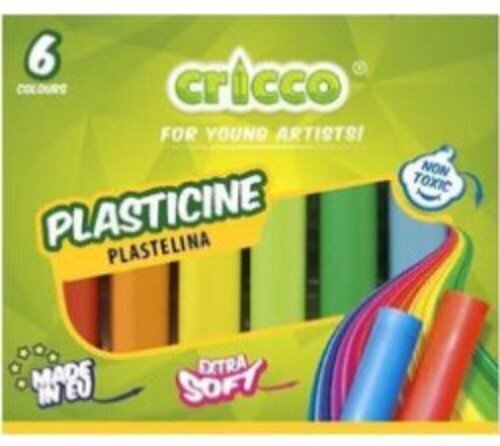 Plastilīns CRICCO, 6 krāsas cena un informācija | Modelēšanas un zīmēšanas piederumi | 220.lv