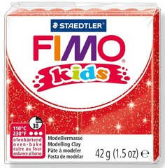 Polimērmāls bērniem FIMO, spīdīgi sarkana krāsa, 42 g cena un informācija | Modelēšanas un zīmēšanas piederumi | 220.lv