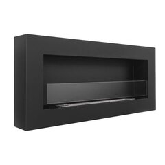 Sienas biokamīns Bioheat BOX 900x400 Black Glass цена и информация | Камины | 220.lv