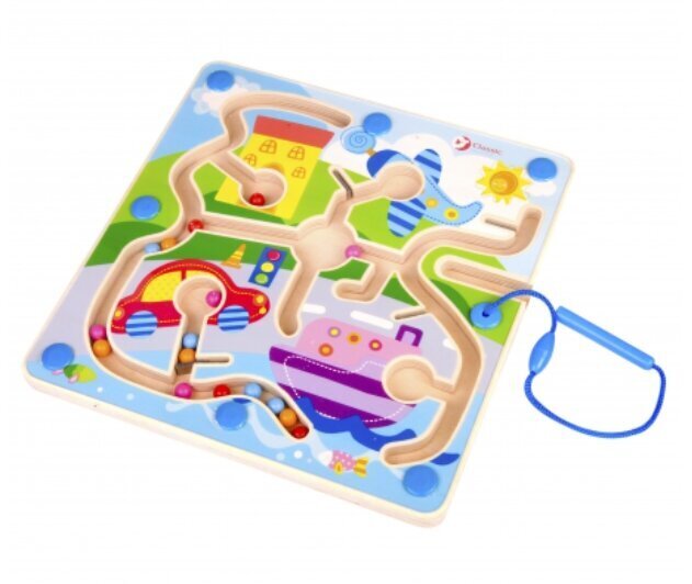 Magnētiskais labirints-puzle “Pilsēta” Classic World цена и информация | Rotaļlietas zīdaiņiem | 220.lv