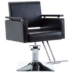 vidaXL frizieru krēsls, melns, mākslīgā āda cena un informācija | Biroja krēsli | 220.lv