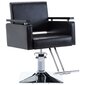 vidaXL frizieru krēsls, melns, mākslīgā āda cena un informācija | Biroja krēsli | 220.lv