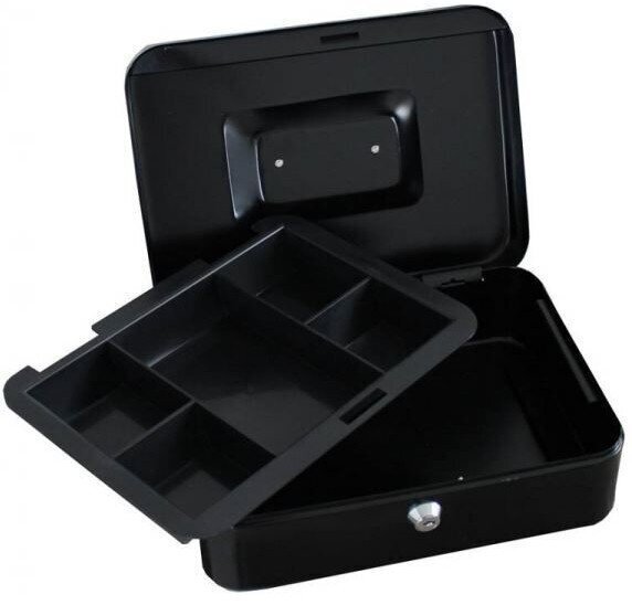 Naudas kaste FORPUS, 250x170x75 mm, melna cena un informācija | Seifi | 220.lv