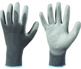 Neilona cimdi, pārklāti ar poliuretānu, S izmērs. цена и информация | Рабочие перчатки | 220.lv