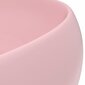 vidaXL izlietne, apaļa, 40x15 cm, matēta rozā keramika cena un informācija | Izlietnes | 220.lv