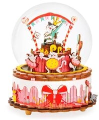 Деревянный 3D пазл - музыкальная шкатулка Robotime The Birthday Song, 14 лет + цена и информация | Конструкторы и кубики | 220.lv