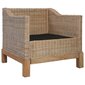 Divdaļīgs dīvānu komplekts ar matračiem, dabīga rotangpalma цена и информация | Dīvāni | 220.lv