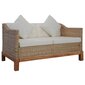 Divdaļīgs dīvānu komplekts ar matračiem, dabīga rotangpalma cena un informācija | Dīvāni | 220.lv