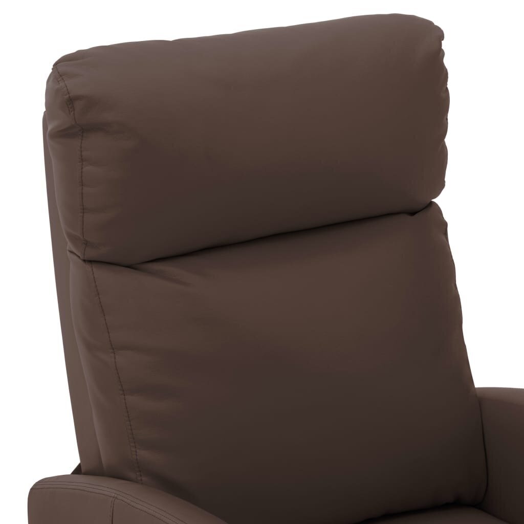 Masāžas krēsls, atgāžams, brūna mākslīgā āda cena un informācija | Atpūtas krēsli | 220.lv