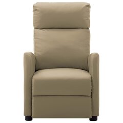 Masāžas krēsls, atgāžams, kapučīno krāsas mākslīgā āda cena un informācija | Atpūtas krēsli | 220.lv