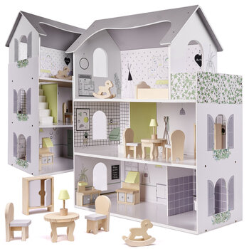 Деревянный кукольный домик МДФ, 70 см цена и информация | Игрушки для девочек | 220.lv