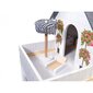 Koka leļļu mājiņa MDF, ar LED apgaismojumu un mēbelēm, 78 cm cena un informācija | Rotaļlietas meitenēm | 220.lv