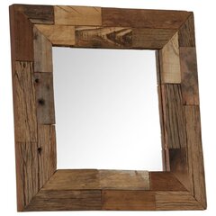 Spogulis, pārstrādāts masīvkoks, 50x50 cm цена и информация | Зеркала | 220.lv