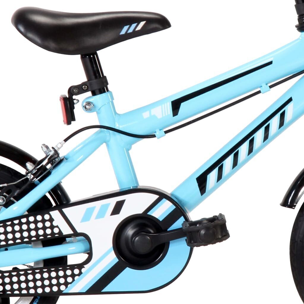 Bērnu velosipēds, 12 collas, melns ar zilu cena un informācija | Velosipēdi | 220.lv