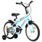 Bērnu velosipēds, 16 collas, melns ar zilu цена и информация | Velosipēdi | 220.lv