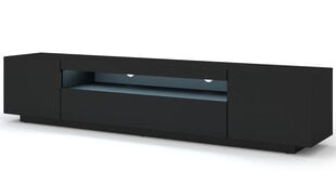 ТВ столик RTV Aura LED, черный цена и информация | Тумбы под телевизор | 220.lv