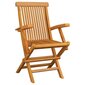 Dārza krēsli, 3 gab., masīvs tīkkoks cena un informācija | Dārza krēsli | 220.lv