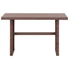 Dārza galds, brūns, 110x60x67 cm, PE rotangpalma цена и информация | Столы для сада | 220.lv
