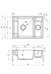 Deante granīta virtuves izlietne ar magnētiem Deante Magnetic ZRM N503, Nero цена и информация | Раковины на кухню | 220.lv