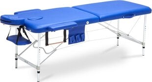Masāžas galds BodyFit, 2 zonas, alumīnijs, zils cena un informācija | Masāžas piederumi | 220.lv